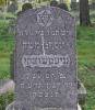 "Here lies a perfect and upright man, our teacher R. Josef son of Moshe Gnieczucki Gnechucki. He died on the day of the evening of the Holy Sabbath 20(?) Cheshvan 5678.  May his soul be bound in the bond of everlasting life."